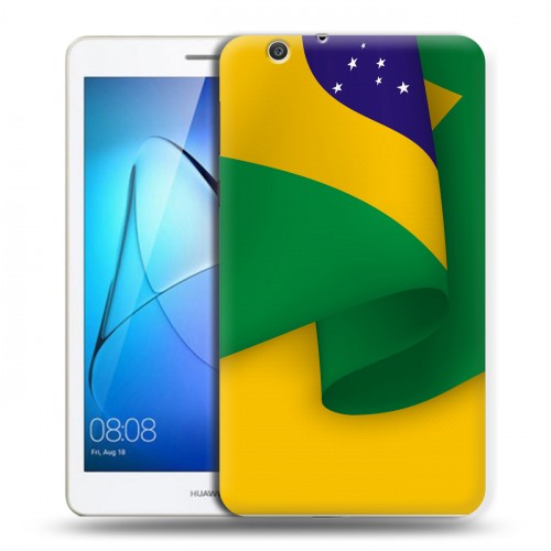 Дизайнерский силиконовый чехол для Huawei MediaPad T3 7 3G Флаг Бразилии