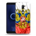 Дизайнерский пластиковый чехол для Alcatel 3X Российский флаг