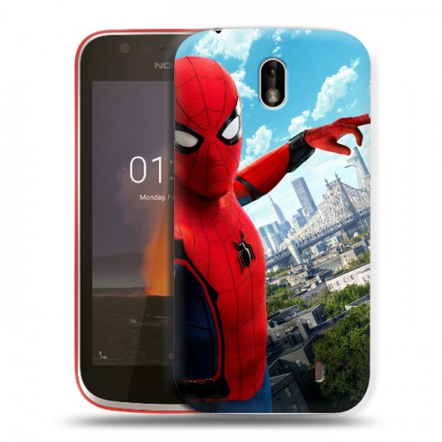 Дизайнерский пластиковый чехол для Nokia 1 Человек - паук