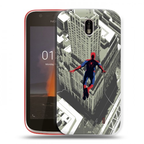 Дизайнерский пластиковый чехол для Nokia 1 Человек - паук