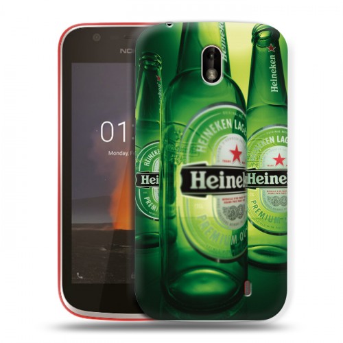 Дизайнерский пластиковый чехол для Nokia 1 Heineken