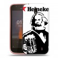 Дизайнерский пластиковый чехол для Nokia 1 Heineken