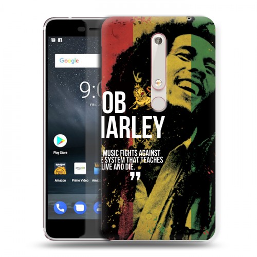 Дизайнерский пластиковый чехол для Nokia 6 (2018) Боб Марли