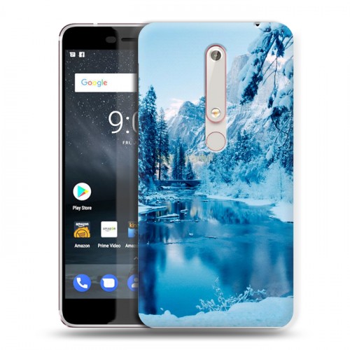Дизайнерский пластиковый чехол для Nokia 6 (2018) зима