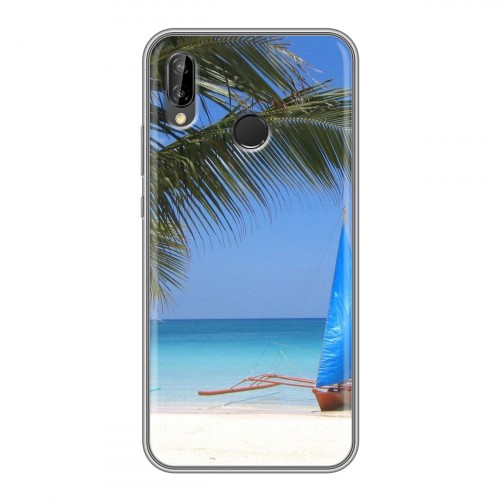 Дизайнерский силиконовый чехол для Huawei P20 Lite пляж