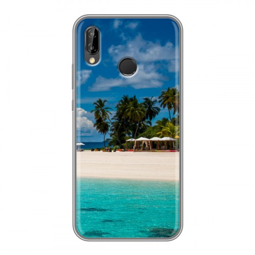Дизайнерский силиконовый чехол для Huawei P20 Lite пляж