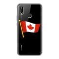 Полупрозрачный дизайнерский пластиковый чехол для Huawei P20 Lite Флаг Канады