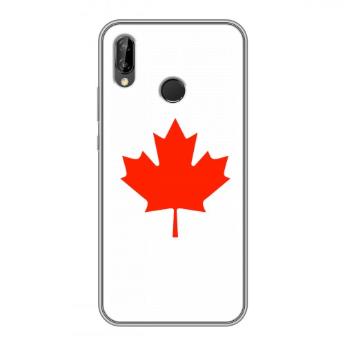 Дизайнерский силиконовый чехол для Huawei P20 Lite Флаг Канады