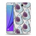 Полупрозрачный дизайнерский пластиковый чехол для Samsung Galaxy Note 2 Прозрачные рыбы