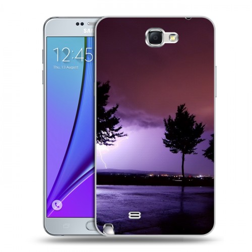 Дизайнерский пластиковый чехол для Samsung Galaxy Note 2 молния