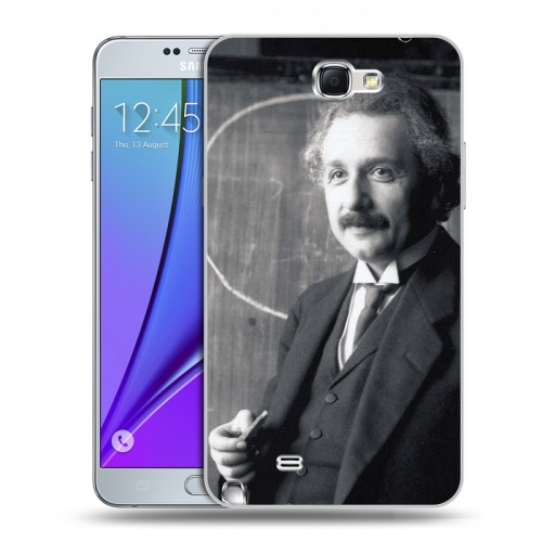 Дизайнерский пластиковый чехол для Samsung Galaxy Note 2 Альберт Эйнштейн