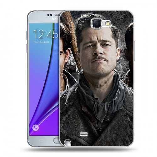 Дизайнерский пластиковый чехол для Samsung Galaxy Note 2 Бред Питт