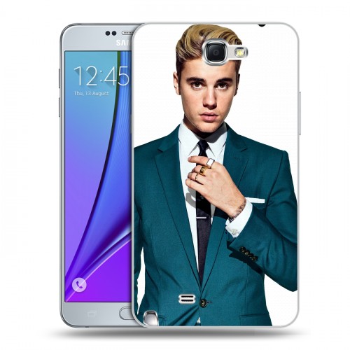 Дизайнерский пластиковый чехол для Samsung Galaxy Note 2 Джастин Бибер