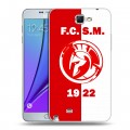 Дизайнерский пластиковый чехол для Samsung Galaxy Note 2 Red White Fans