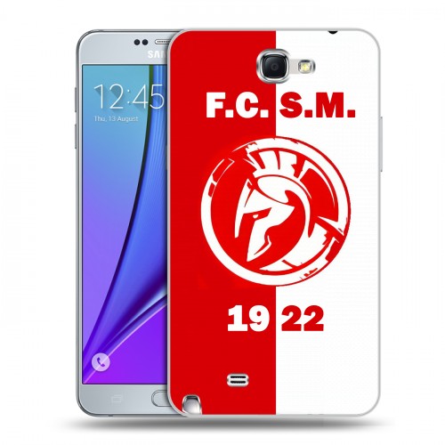 Дизайнерский пластиковый чехол для Samsung Galaxy Note 2 Red White Fans