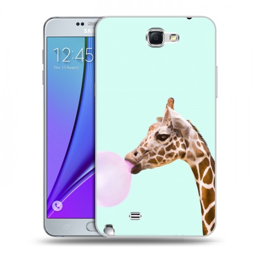 Дизайнерский пластиковый чехол для Samsung Galaxy Note 2 Мятные звери