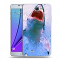 Дизайнерский пластиковый чехол для Samsung Galaxy Note 2 Акулы
