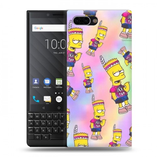 Дизайнерский пластиковый чехол для BlackBerry KEY2 Симпсоны