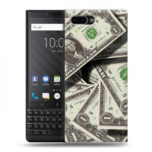 Дизайнерский пластиковый чехол для BlackBerry KEY2 Текстуры денег