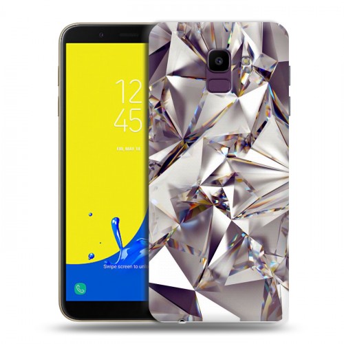 Дизайнерский пластиковый чехол для Samsung Galaxy J6 Кристаллы