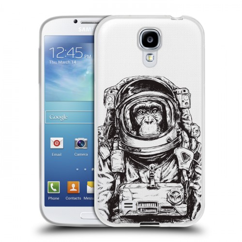 Полупрозрачный дизайнерский пластиковый чехол для Samsung Galaxy S4 Прозрачный космос