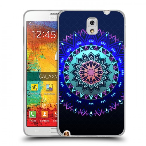 Дизайнерский пластиковый чехол для Samsung Galaxy Note 3 Светящиеся мандалы