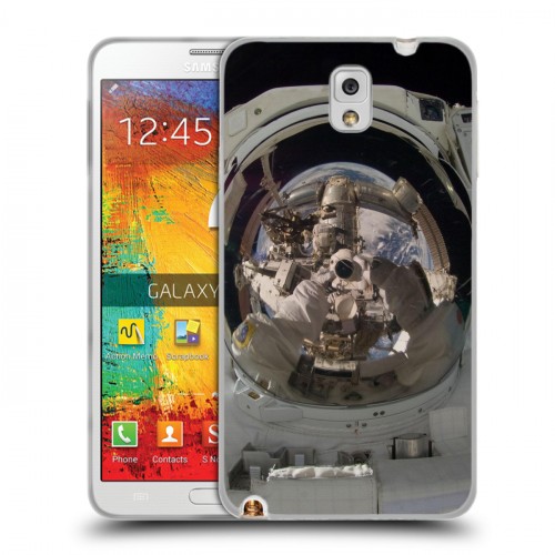 Дизайнерский пластиковый чехол для Samsung Galaxy Note 3 Космонавт