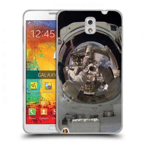 Дизайнерский пластиковый чехол для Samsung Galaxy Note 3 Космонавт