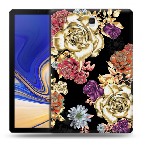 Дизайнерский силиконовый чехол для Samsung Galaxy Tab S4 Цветочный арт-деко