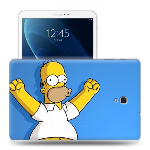 Дизайнерский силиконовый чехол для Samsung Galaxy Tab A 10.5 Симпсоны