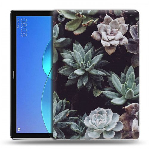Дизайнерский силиконовый чехол для Huawei MediaPad M5 Lite Нуарные листья