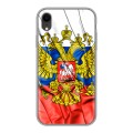 Дизайнерский силиконовый чехол для Iphone Xr Российский флаг