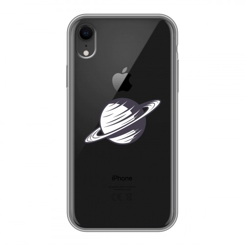 Полупрозрачный дизайнерский силиконовый чехол для Iphone Xr Космос