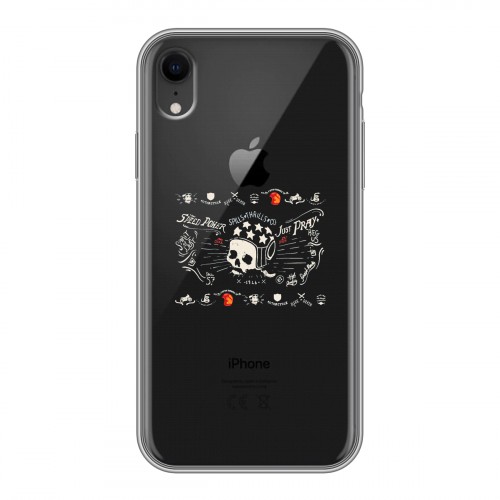 Полупрозрачный дизайнерский силиконовый чехол для Iphone Xr прозрачные черепа 4