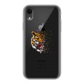 Полупрозрачный дизайнерский силиконовый чехол для Iphone Xr Прозрачные тигры