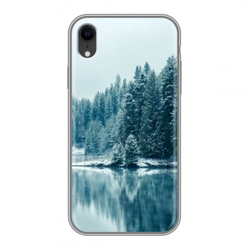 Дизайнерский силиконовый чехол для Iphone Xr зима