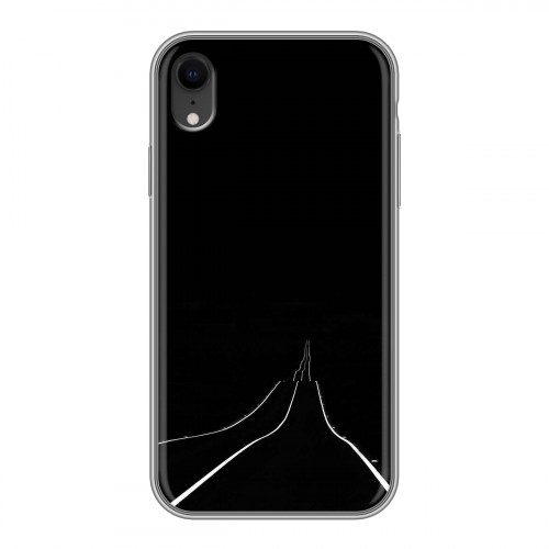 Дизайнерский силиконовый чехол для Iphone Xr Минимализм на черном