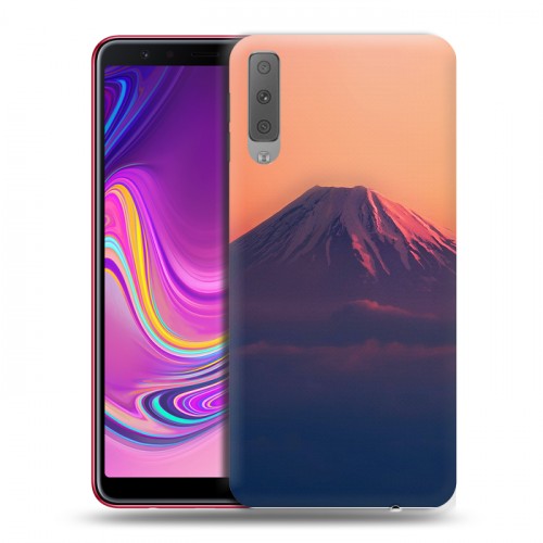 Дизайнерский силиконовый с усиленными углами чехол для Samsung Galaxy A7 (2018) вулкан