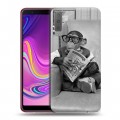 Дизайнерский силиконовый с усиленными углами чехол для Samsung Galaxy A7 (2018) Обезьяны