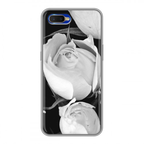 Дизайнерский силиконовый чехол для OPPO RX17 Neo Монохромные цветы
