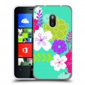 Дизайнерский пластиковый чехол для Nokia Lumia 620 Цветы кимоно