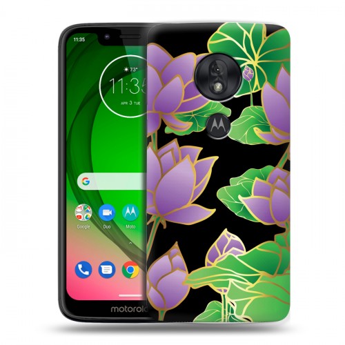 Дизайнерский пластиковый чехол для Motorola Moto G7 Play Люксовые цветы