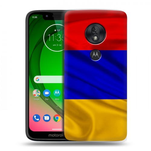Дизайнерский пластиковый чехол для Motorola Moto G7 Play Флаг Армении