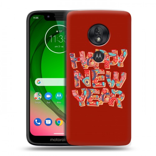 Дизайнерский пластиковый чехол для Motorola Moto G7 Play Happy 2020