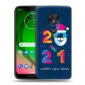 Дизайнерский пластиковый чехол для Motorola Moto G7 Play Happy 2021