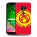 Дизайнерский пластиковый чехол для Motorola Moto G7 Play Флаг Киргизии