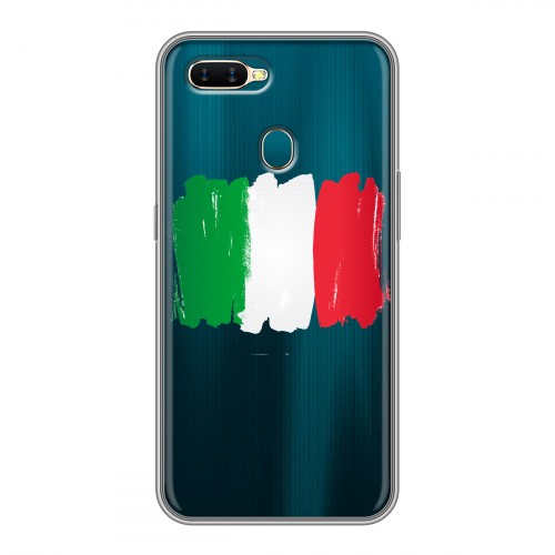 Полупрозрачный дизайнерский силиконовый чехол для OPPO AX7 Флаг Италии