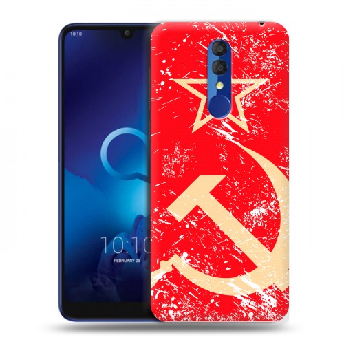 Дизайнерский пластиковый чехол для Alcatel 3 (2019) Флаг СССР 