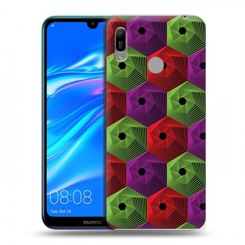 Дизайнерский пластиковый чехол для Huawei Y6 (2019) Геометрические вихри