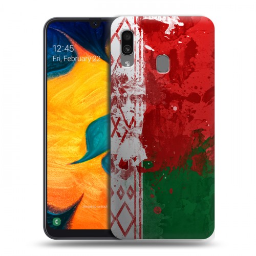 Дизайнерский силиконовый чехол для Samsung Galaxy A30 Флаг Белоруссии